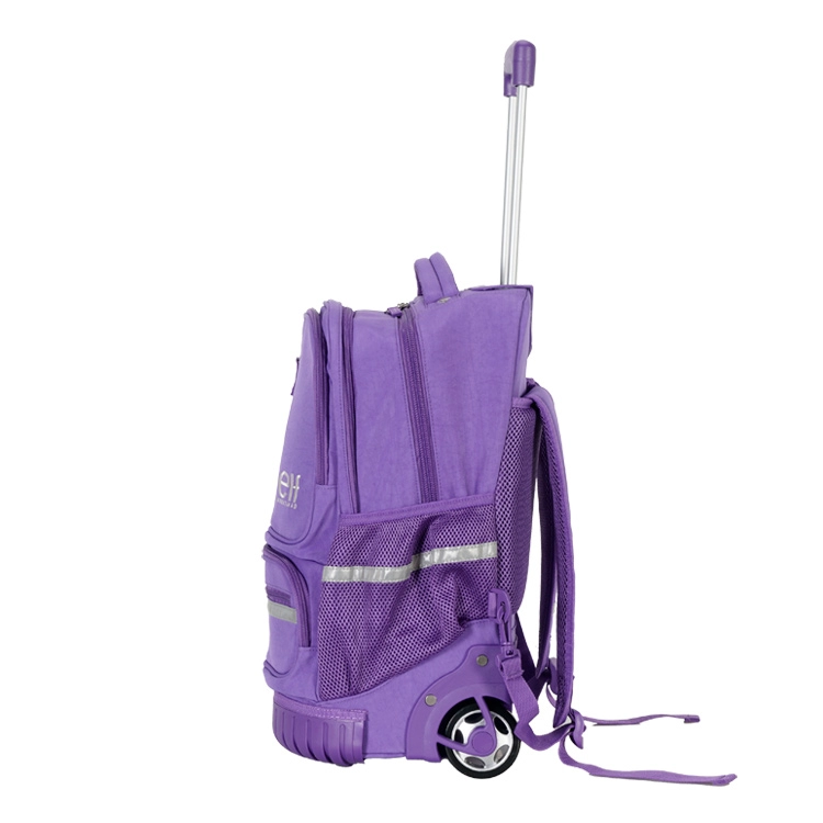 Mochila Escolar Elf 2026 2 Divisiones Violeta con Carro Art.I6465A